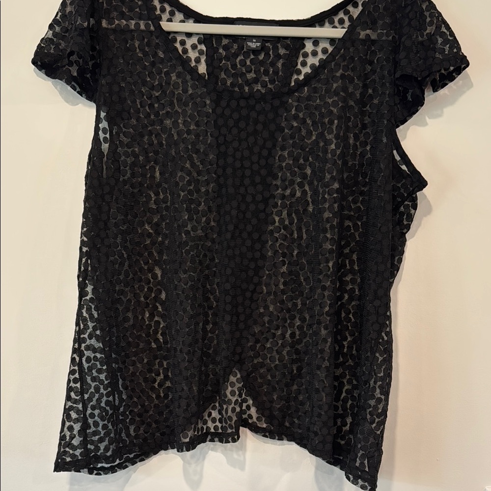 Sheer PolkaDot Shell